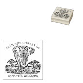 象パーソナライズされた蔵書票 ラバースタンプ (押印)