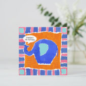 象パーソナライズされた誕生日招待状 (スタンド正面)