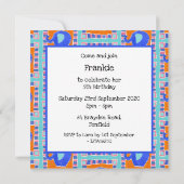 象パーソナライズされた誕生日招待状 (裏面)