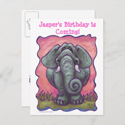 象パーティーセンター 案内ポストカード (正面/裏面)