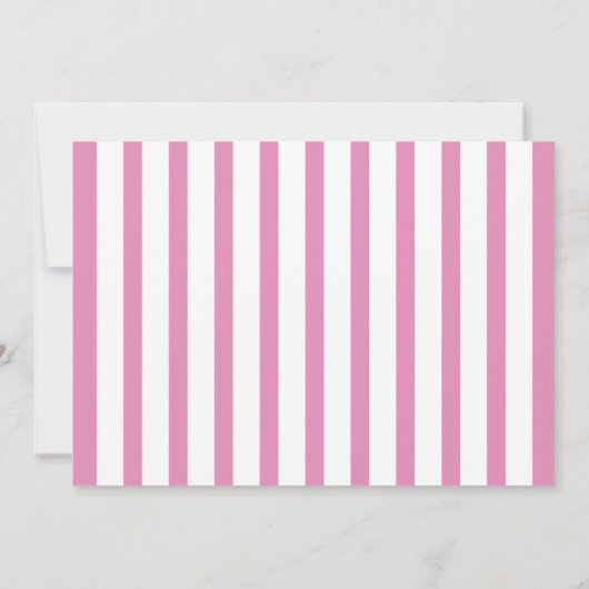 象パーティー子供の誕生日フォトピンク招待状 招待状 (裏面)