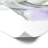 象パープルバブルガム男女兼用、 ポスター (角)