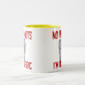 象ピーナツ私はアレルギーではないです ツートーンマグカップ (中央)