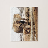 象ファミリーイラストレーション動物 ジグソーパズル (縦)