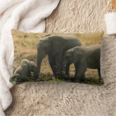 象ファミリー接着腰枕 ランバークッション (ブランケット)