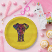 象ファンシーイラストレーション – 装飾模様 ペーパープレート (パーティー)