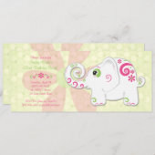 象ファンシー生誕生会の招待状 招待状 (正面/裏面)