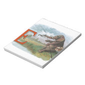 象フィッシャーマン魚釣りイラストレーション ノートパッド (回転)