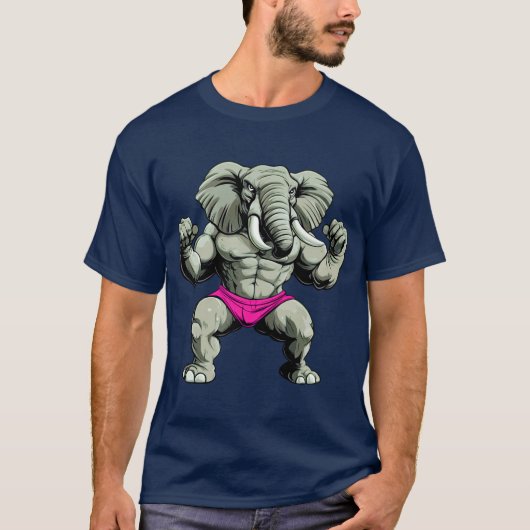 象フィットネスTシャツ Tシャツ (正面)
