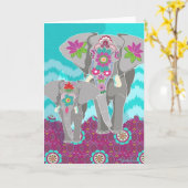 象フェスティバル空白のグリーティングカード カード (黄色い花)