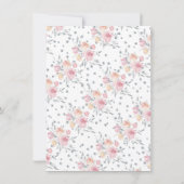 象フローラダイヤモンドガールベビーシャワー 招待状 (裏面)