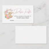 象フローラムーンベビーシャワーおむつラッフル エンクロージャーカード (正面/裏面)