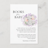 象フローラモダン赤ちゃんシャワーベビー本 エンクロージャーカード (正面)