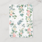 象フローラユーカリ緑おむつラッフル エンクロージャーカード (裏面)