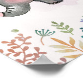 象フローラ枠の水彩画ポスター ポスター (角)