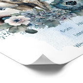 象フローラ男の赤ちゃん子供部屋誕生統計 ポスター (角)