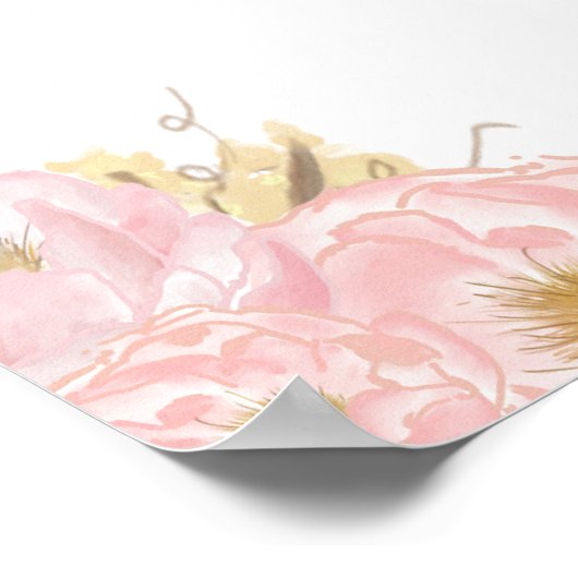 象フローラ赤ちゃんシャワー背景バナー ポスター (角)