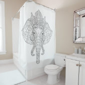 象ヘッドZendoodle シャワーカーテン (インサイチュ)