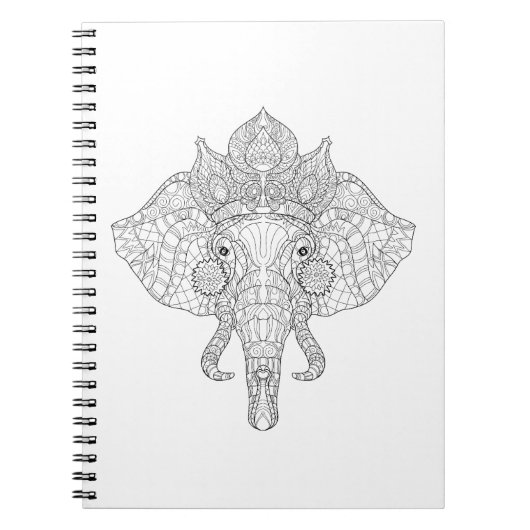 象ヘッドZendoodle ノートブック (正面)