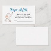 象ベビーおむつラッフルチケット エンクロージャーカード (正面/裏面)