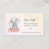 象ベビーおむつラッフル エンクロージャーカード (正面)