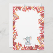 象ベビーシャワーフローラ秋秋招待状 招待状 (裏面)