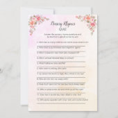 象ベビーシャワー子供部屋ライムズゲームカード 招待状 (正面)