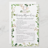 象ベビーシャワー子供部屋韻クイズゲーム (正面/裏面)