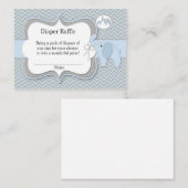 象ベビーラッフルシェブロンプリント エンクロージャーカード (正面/裏面)