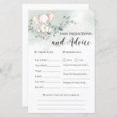 象ベビー予測及びアドバイスゲームカード (正面/裏面)