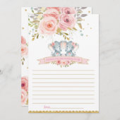 象ベビー双子アドバイス親がカードになる 招待状 (正面/裏面)