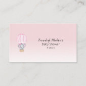 象ホットエアバルーンベビーおむつラッフル エンクロージャーカード (裏面)