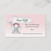 象ホットエアバルーンベビーおむつラッフル エンクロージャーカード (正面)