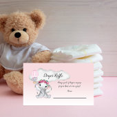 象ホットエアバルーンベビーおむつラッフル エンクロージャーカード