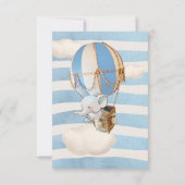 象ホットエアバルーン招待状 招待状 (裏面)