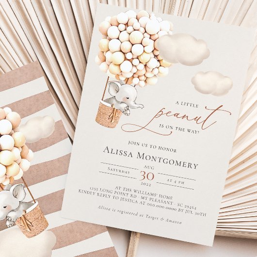 象ホットエアバルーン招待状 招待状