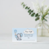 象ホットエアバルーン男の赤ちゃんおむつラッフル エンクロージャーカード (スタンド正面)