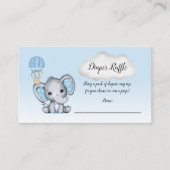 象ホットエアバルーン男の赤ちゃんおむつラッフル エンクロージャーカード (正面)