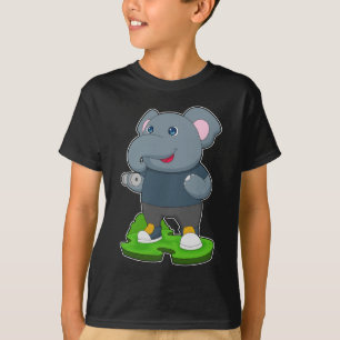 象ボディビルダンベル Tシャツ