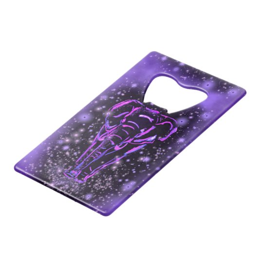 象ボトルオープナー歩くアットスターリーナイト クレジットカード栓抜き (正面アングル)