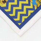 象ママとベビーひまわりあなたは私の太陽 フリースブランケット (角)