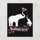 象ママ子供かわいいママ ポストカード (正面)
