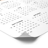 象ミニマル象Boho 2025ウォールカレンダー ポスター (角)