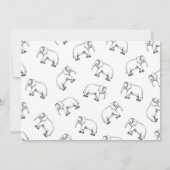 象モダンの男女兼用赤ちゃん 招待状 (裏面)