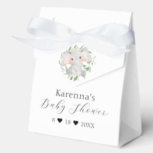 象モダンの緑の赤ちゃん フェイバーボックス (正面)