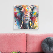 象モダンカラフル芸術 キャンバスプリント (インサイチュ (リビング))