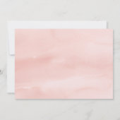 象モダンピンクフローラガールベビーシャワー 招待状 (裏面)