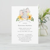象モダンフローラ男女兼用シャワー 招待状 (スタンド正面)