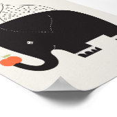 象モダン子供部屋ポスター – 11インチx 8.5インチ ポスター (角)