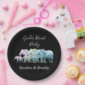 象モダン性発現パーティの招待状 ペーパープレート (パーティー)